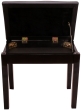 Montford Piano Bench with Storage - Black