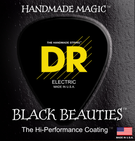 DR Strings Black Beauties Bass Heavy Taper