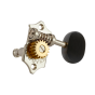 Grover Sta-Tite 18.1 Gear Ratio U98-18 Series Ukulele Pegs Nickel Set 2+2 - Ebony Buttons