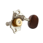 Grover Sta-Tite 18.1 Gear Ratio U98-18 Series Ukulele Pegs Nickel Set 2+2 - Rosewood Buttons