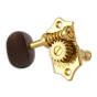 Grover Sta-Tite 18.1 Gear Ratio U99-18 Series Ukulele Pegs Gold Set 2+2 - Rosewood Buttons