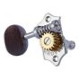 Grover Sta-Tite 18.1 Gear Ratio U99-18 Series Ukulele Pegs Chrome Set 2+2 - Rosewood Buttons