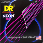 DR Strings Hi-Def Neon Pink Acoustic Light