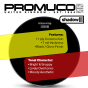 Promuco Shadow Drumhead Black Floor Tom 16"