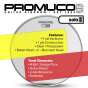 Promuco Solo Drumhead Clear Toms/Snare 13"