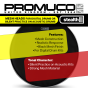 Promuco Stealth Bass Drumhead Black Mesh for Digital Drum Kits/Silencing Acoustic Drumkits 22"