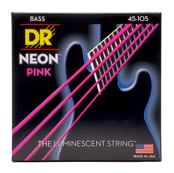 DR Strings Hi-Def Neon Pink Bass Medium