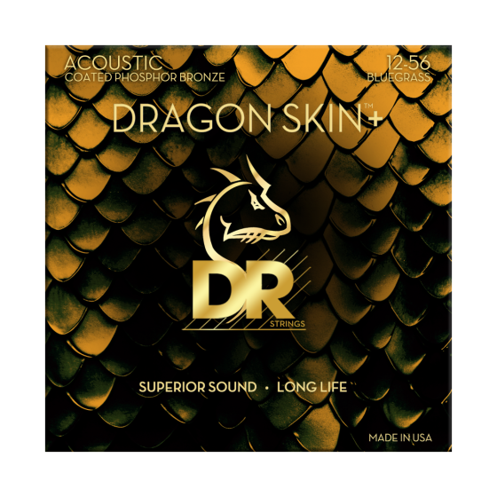 DR Strings Dragon Skin+ Phosphor Bronze Acoustic Guitar Bluegrass