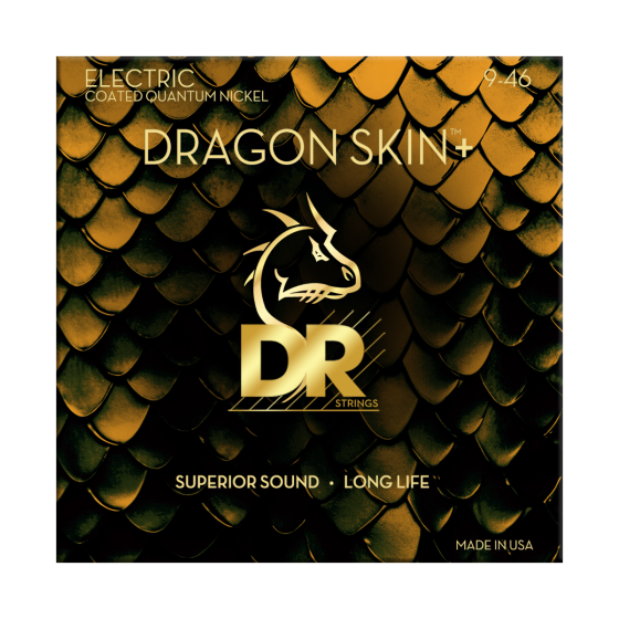 DR Strings Dragon Skin+ Quantum Nickel Electric Guitar Light to Medium