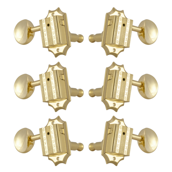 Grover Vintage Deluxe 136 Series Gold Set 3+3 - Metal Buttons