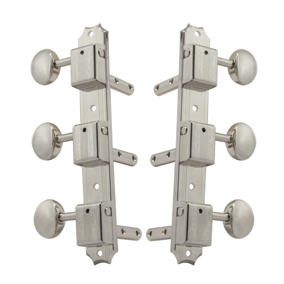 Grover Vintage 138 Series Horizontal Nickel Set 3+3 On Plate