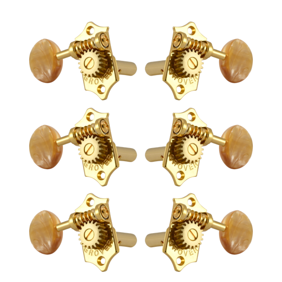 Grover Sta-Tite 18:1 Horizontal 97 Series Gold Set 3+3 - Acrylic Buttons