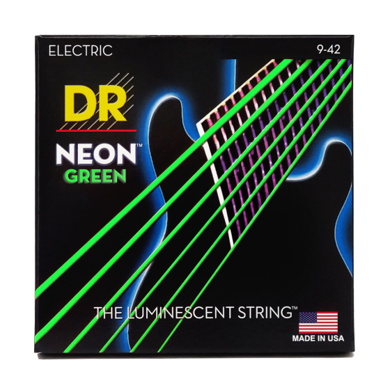 DR Strings Hi-Def Neon Green Electric Light