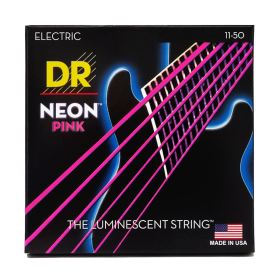 DR Strings Neon Pink Electric Heavy