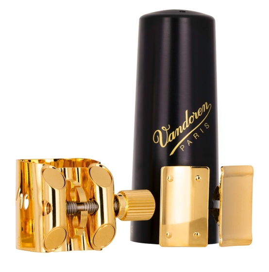 Vandoren Ligature & Plastic Cap for Soprano Saxophone V16 Metal