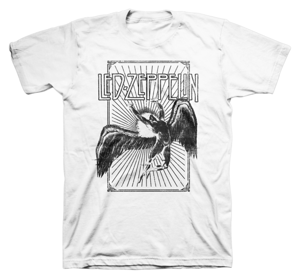 Led Zeppelin T-Shirt XL - Icarus Burst White
